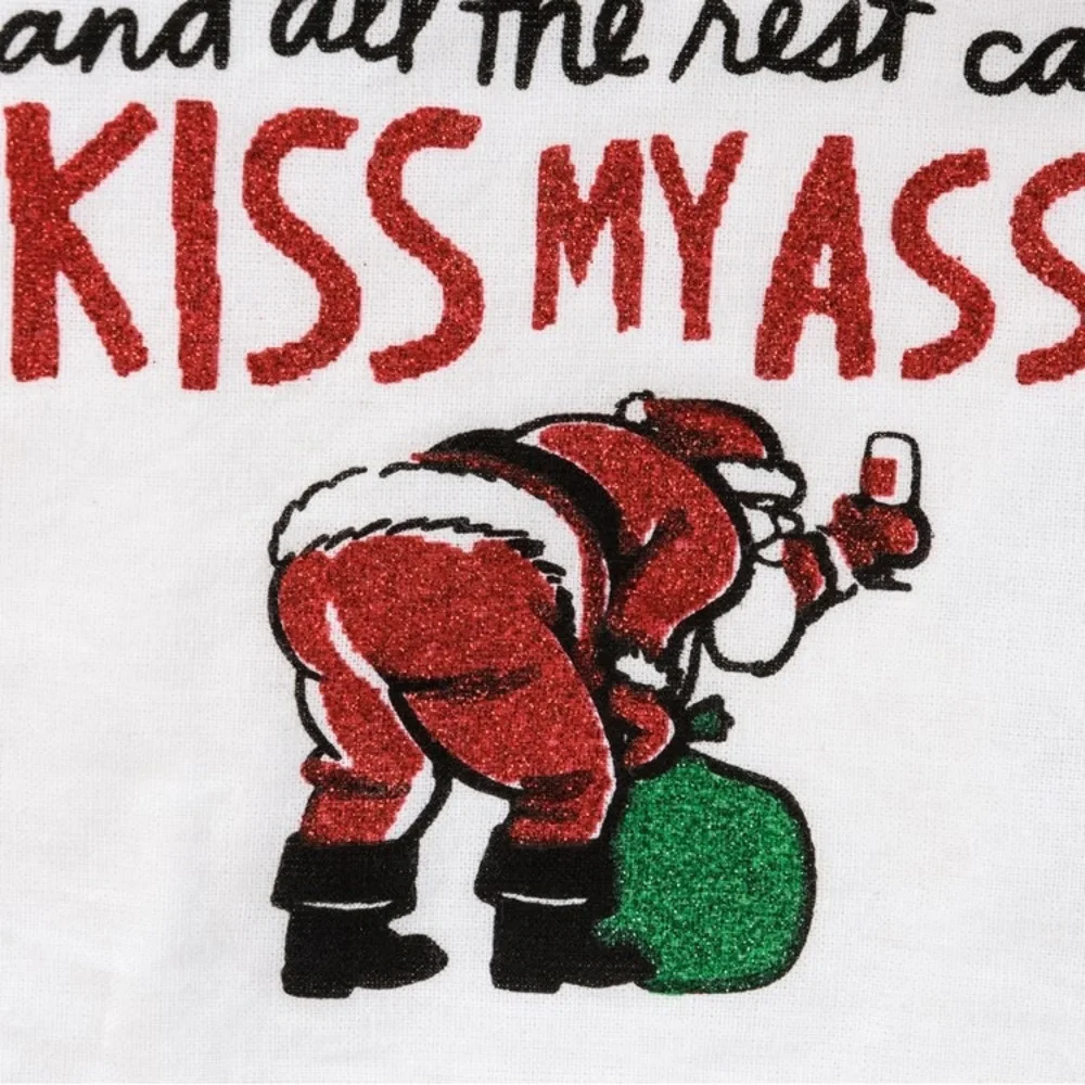 Primitives by Kathy Funny Santa Christmas Dish Towel NWT Kitchen Decor